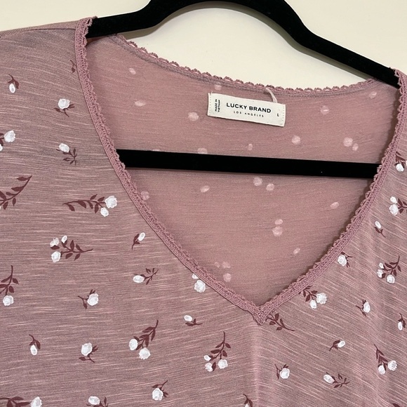 Lucky Brand Printed Tiered Tunic Size Large - Picture 6 of 10